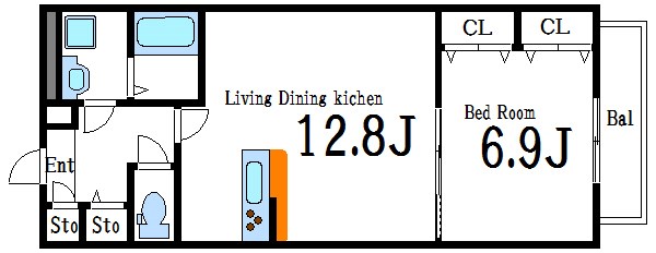 アドシール若柳Ⅰ  間取り