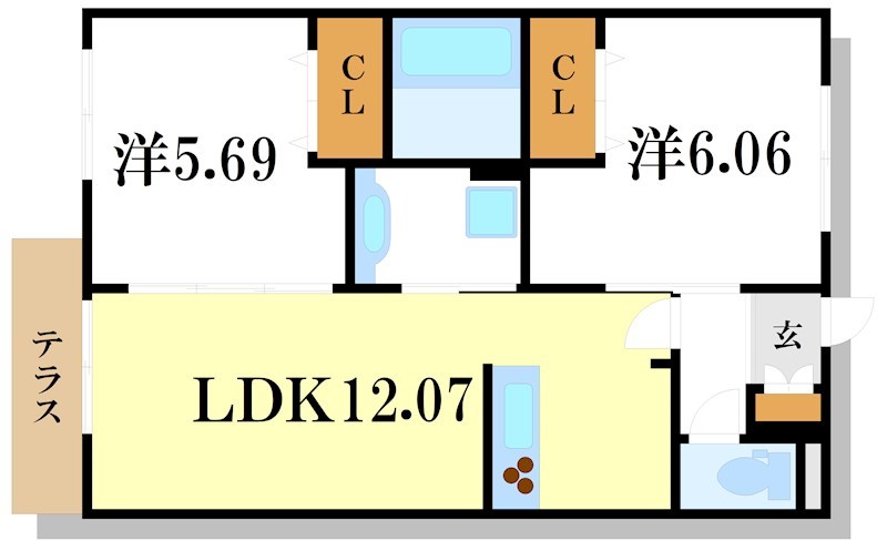 クレストアサヒ 間取り
