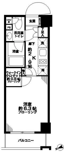 パークリュクス門前仲町mono 間取り図