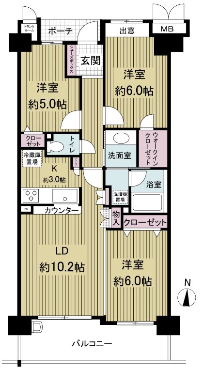 メロディーハイム南砂町フェイシア 間取り図