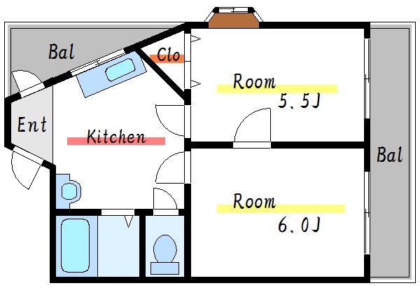 コーポツーエイト 間取り