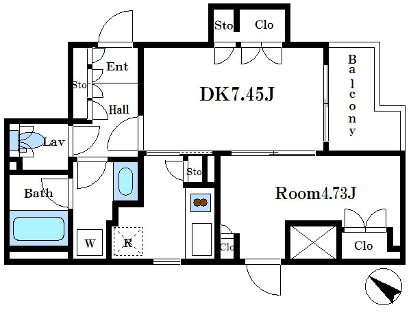 コートラクリア人形町 間取り図