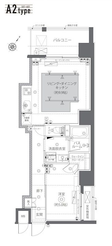 ZOOM日本橋蛎殻町 間取り