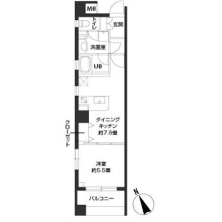 カスタリア新富町Ⅳ 間取り図