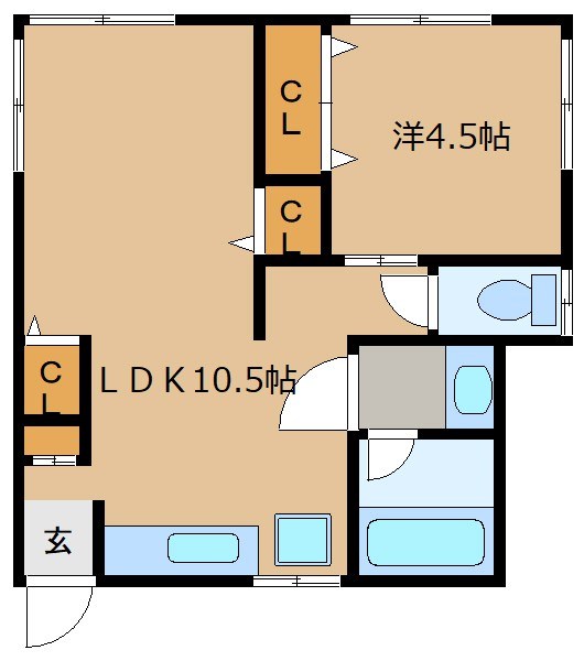 第二北野コーポ 間取り図