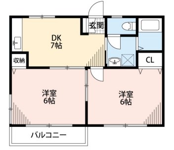 コーポサンレークⅢ 102号室 間取り
