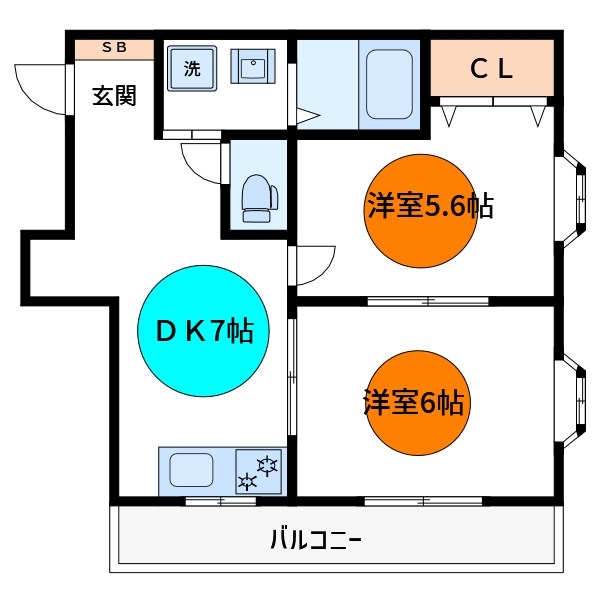 レジデンス中央Ⅰ  間取り図
