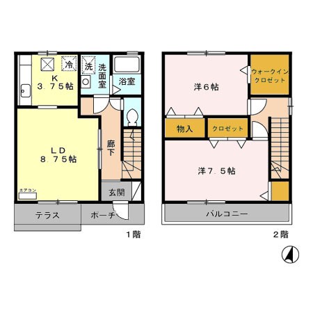 エクレールＡ棟 間取り図
