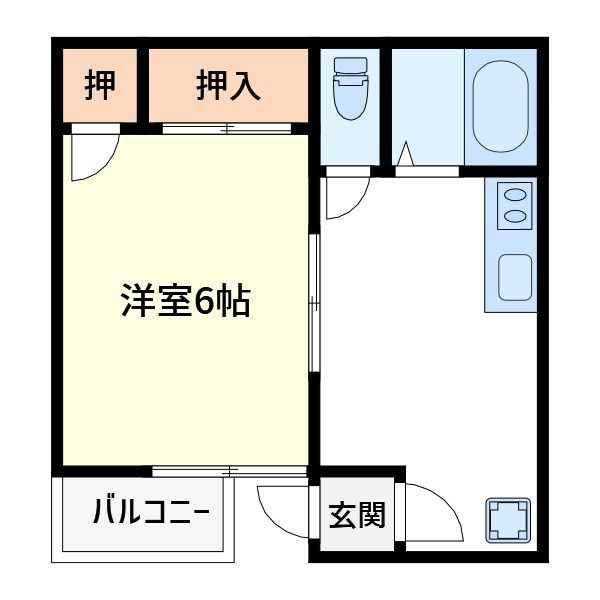 ヒルズB 間取り図