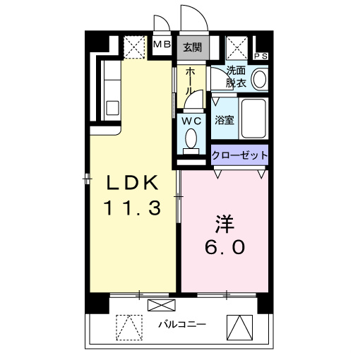 横網リバーイースト  間取り