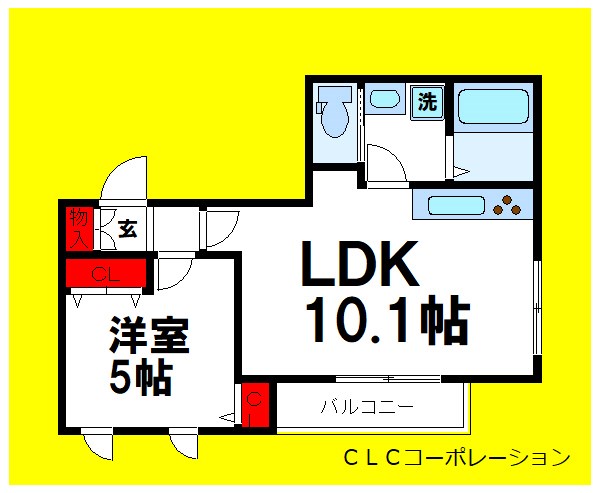 スカイメゾン 301号室 間取り