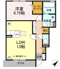 プランドール  101号室 間取り