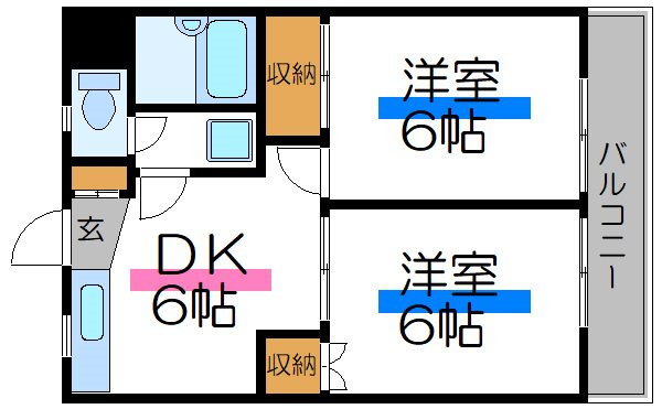 オレンジハイム  203号室 間取り