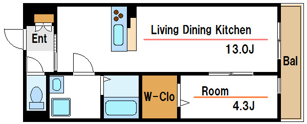 リブリ・ウッドストック 103号室 間取り