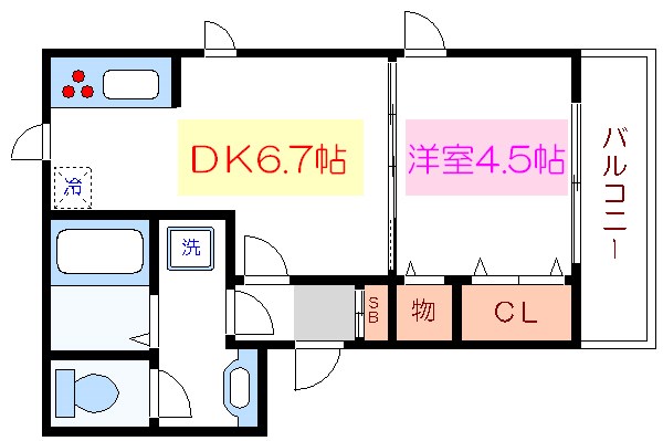 ヴィラ・マウントコーストⅡ 102号室 間取り
