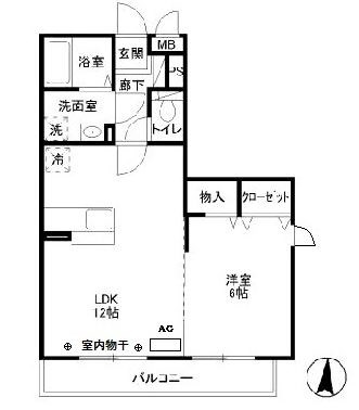 アビターレ東大島    間取り