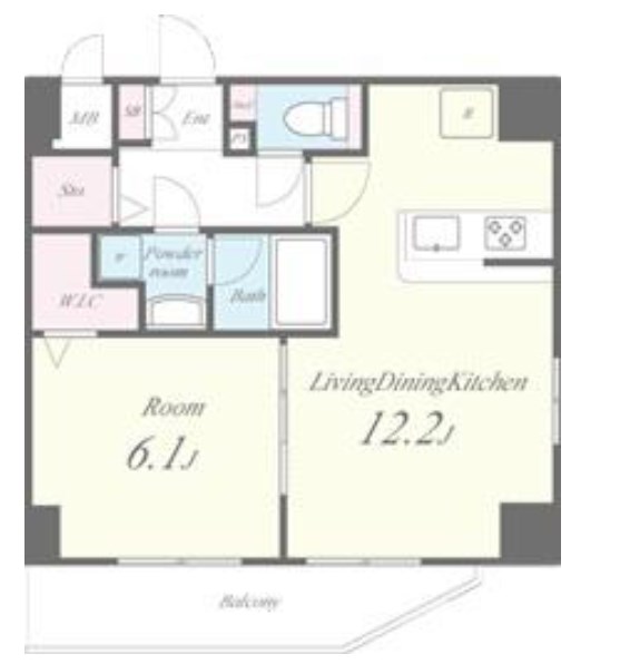 プチフルール入谷 301号室 間取り