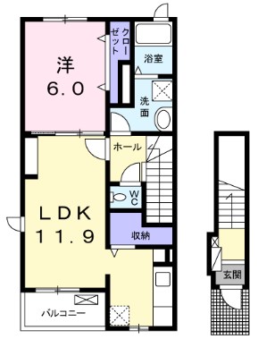 Aloha　ohana 201号室 間取り