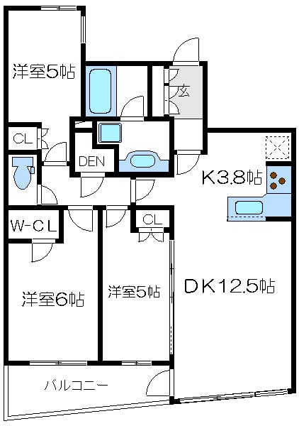 プラウド王子本町ディアージュ 間取り