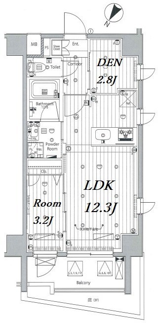 メイクス浅草EAST 703号室 間取り