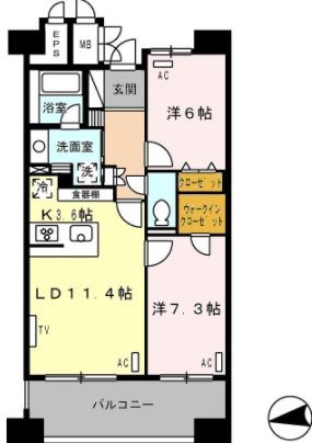 ロイヤルパークス西新井 間取り図