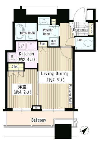 ステーションプラザタワー 1207号室 間取り