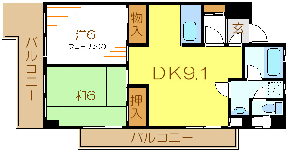 サクシードシゲゼン 306号室 間取り