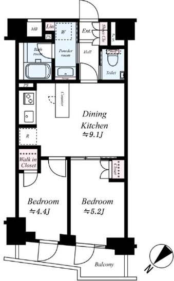 パレステージ町屋参番館 間取り