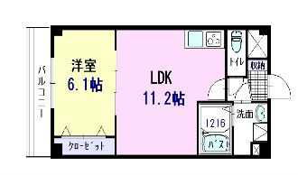 グリーンルームイシイ 302号室 間取り