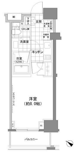 パークハビオ人形町 間取り図
