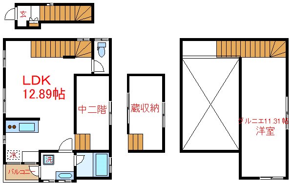 グランドール北千住Part2 間取り図