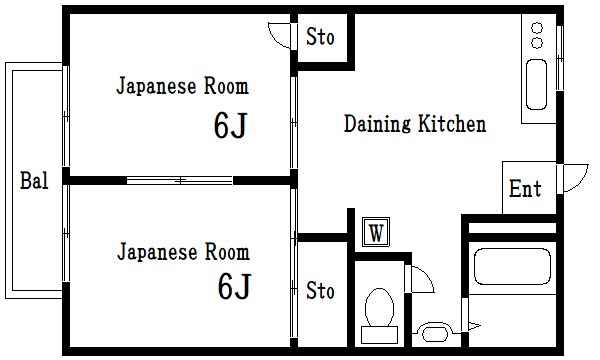 サンハイツ春江町 201号室 間取り