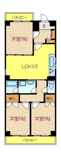 グリーンヒルズ王子本町  間取り