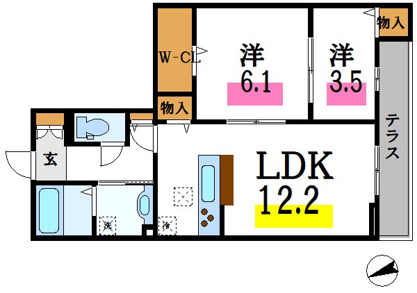 トタカ東小岩 間取り図