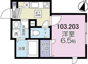 H&Aプログレス 203号室 間取り