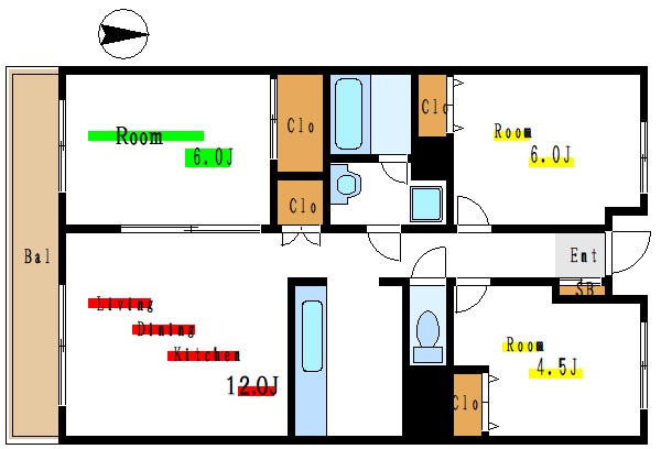 ビレッジハウス潮見   間取り図