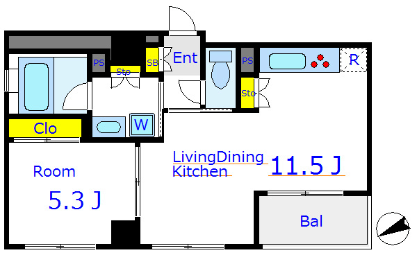 ＲＯＤＩＡ日本橋茅場町（御幸レジデンス日本橋茅場町） 間取り