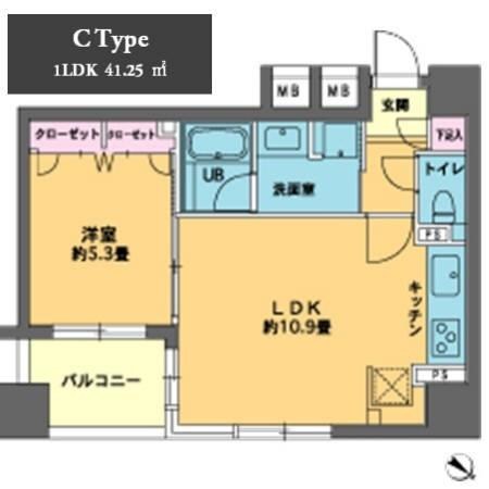 カスタリア人形町Ⅱ 間取り図