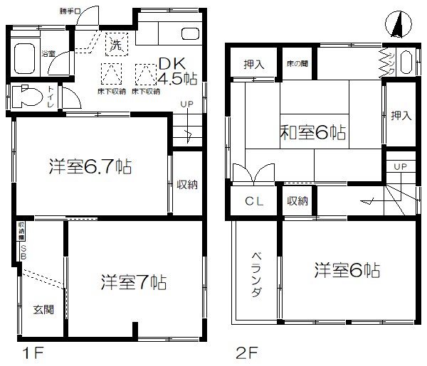 鯰横丁C棟   間取り