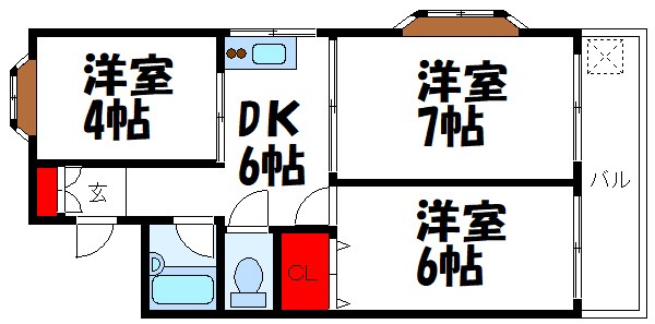 メゾンタカオＡ  間取り