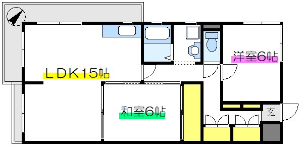 阿部南葛西第１マンション  間取り図