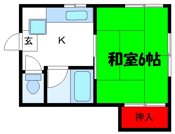 黒田マンション  301号室 間取り