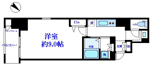 グランカーサ日本橋浜町 間取り図