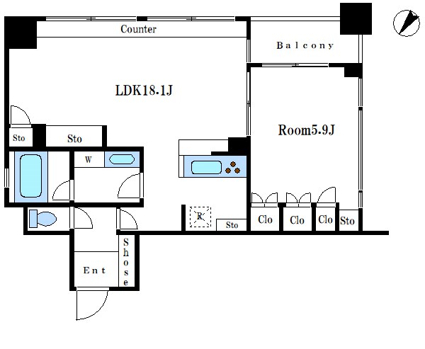 メゾンド日本橋三越前 間取り図