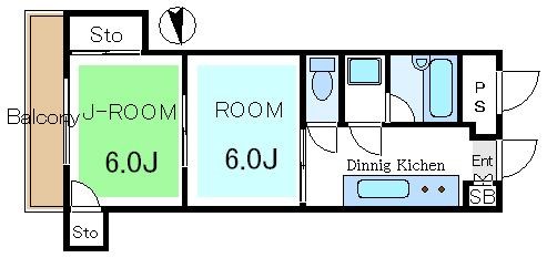 ラフォーレ町屋Ⅱ      302号室 間取り
