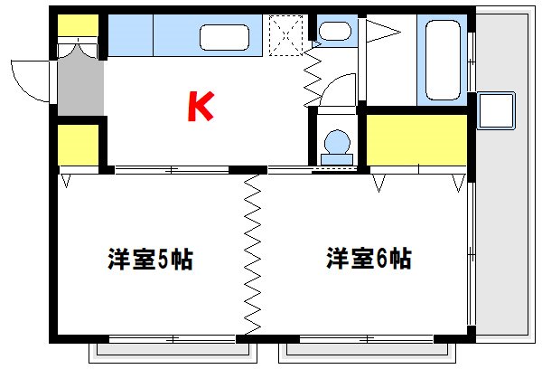 岸マンション 間取り図