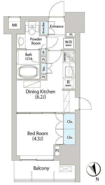 バウスフラッツ日本橋馬喰町 間取り図