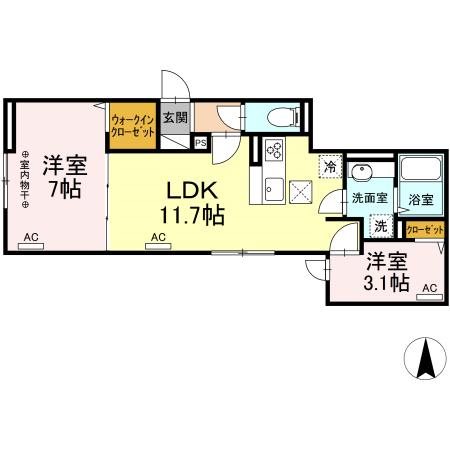 ラリュール清川B 間取り