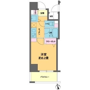 カスタリア新富町Ⅲ 間取り