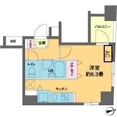 カスタリア新富町Ⅲ 間取り